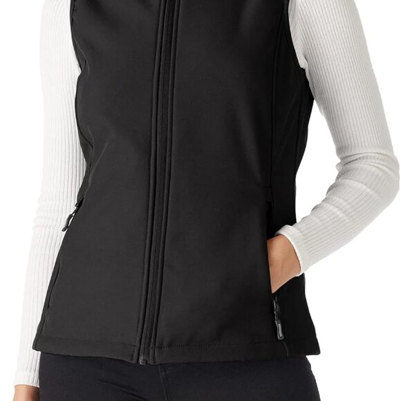 Women's Lightweight Softshell Vest Windproof Fleece Lined Zip Up Sleeveless Jack - Picture 1 of 5